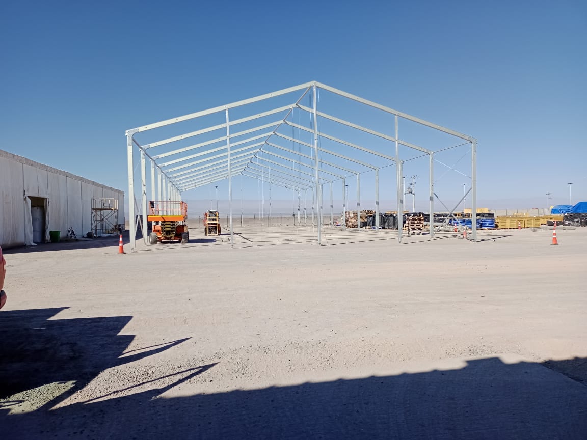 Sistema de iluminación en estructura de aluminio